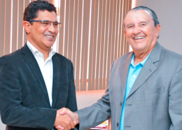 O Secretário da SEDEPE, José Reinaldo Tavares em reunião com o superintendente do Banco do Nordeste do Brasil (BNB) no Maranhão, Danivan Borges Mendes Lacerda.